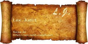 Lex Judit névjegykártya